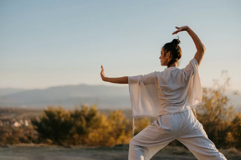 Woman performing Tai Chi